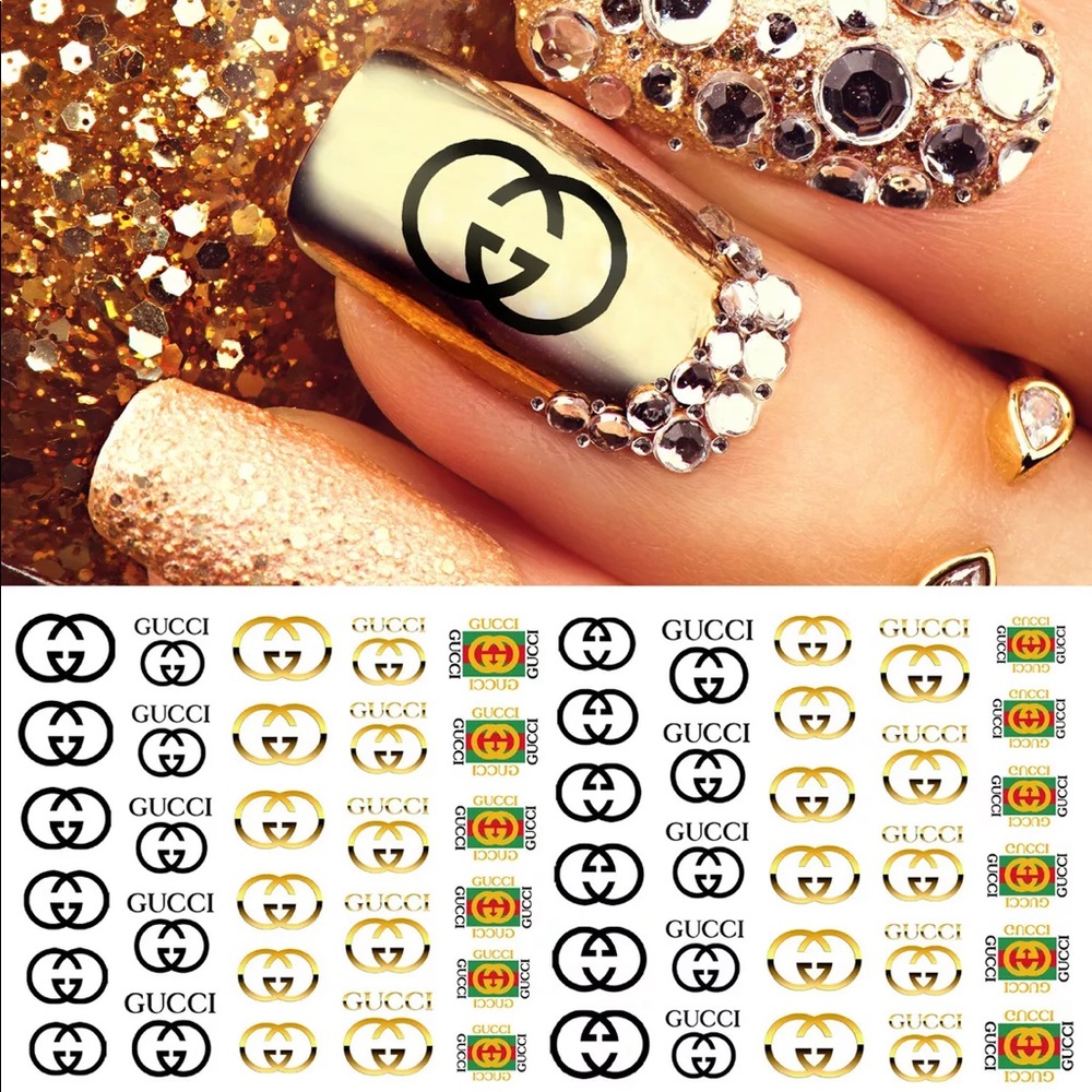 💌BO/GO$6 GG Designer Nail Transfer Decals